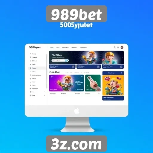 Usabilidade e design do site 989bet