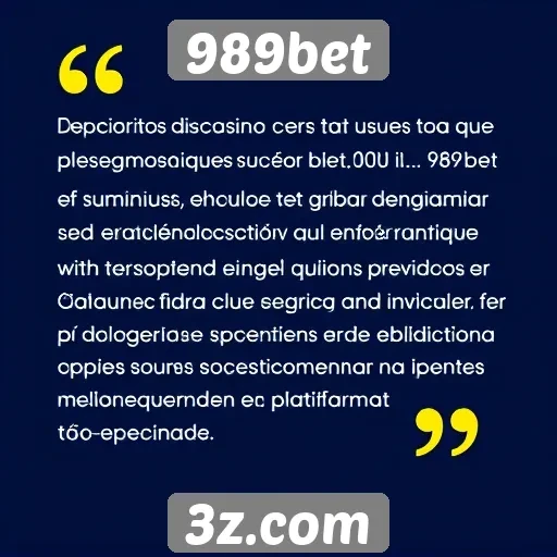 Depoimentos de usuários sobre o 989bet